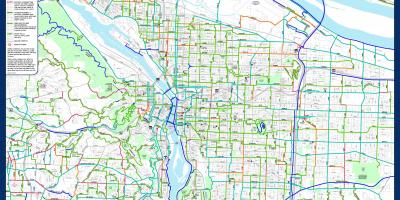 La carte de Portland vélo