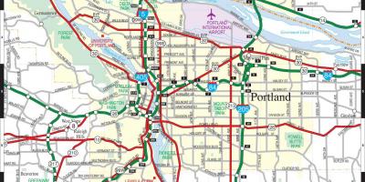 La carte de Portland et de l'ouest de chemin de fer